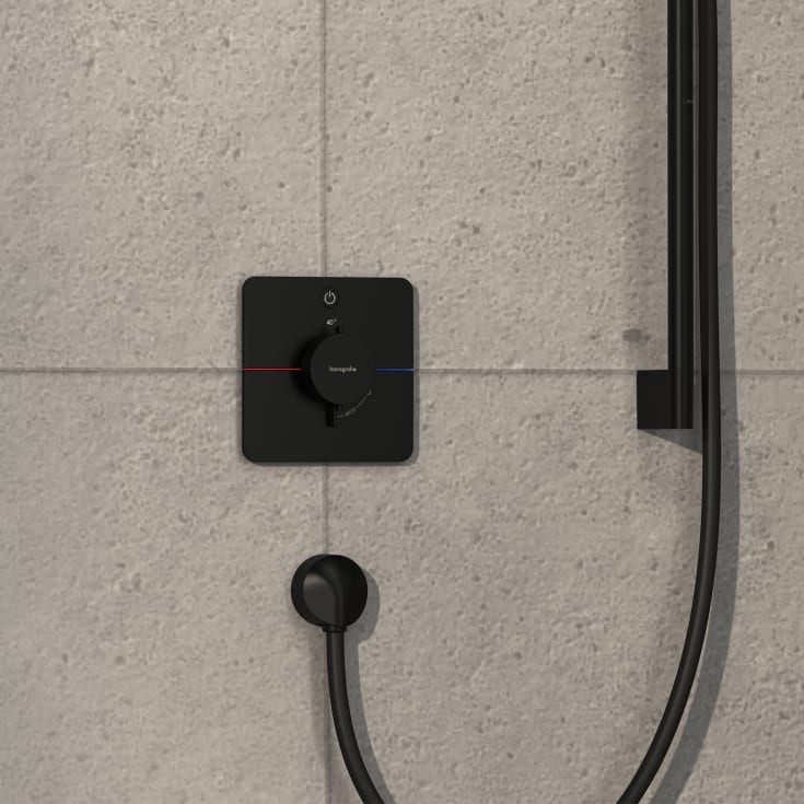 Hansgrohe ShowerSelect Comfort Q dusjbatteri, sort