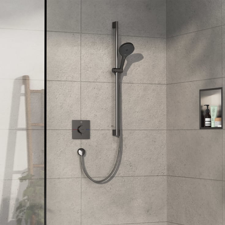 Hansgrohe ShowerSelect Comfort E brusearmatur, sort krom