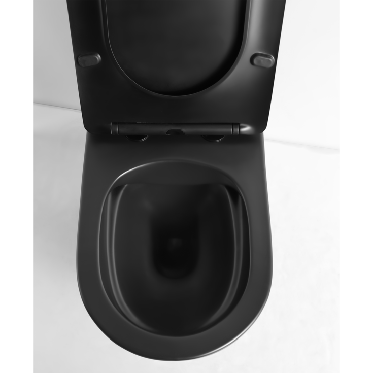 Lavabo Studio vägghängd toalett, utan spolkant, matt svart