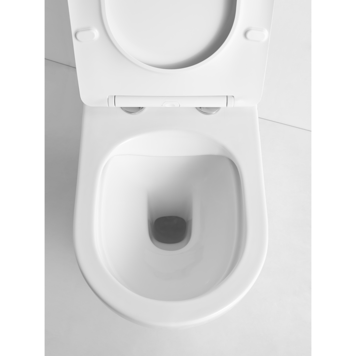 Lavabo Studio vegghengt toalett, uten skyllekant, hvit