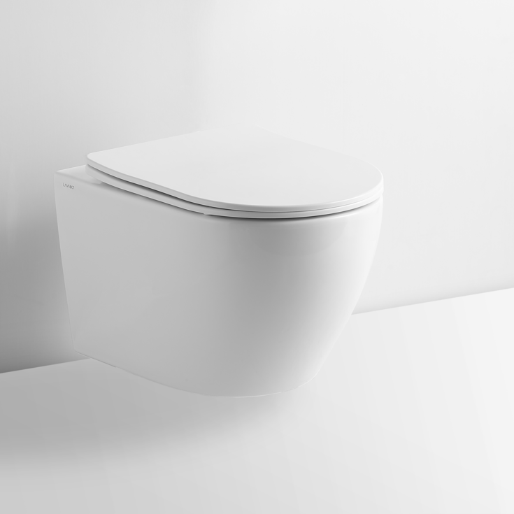 Lavabo Studio vegghengt toalett, uten skyllekant, hvit