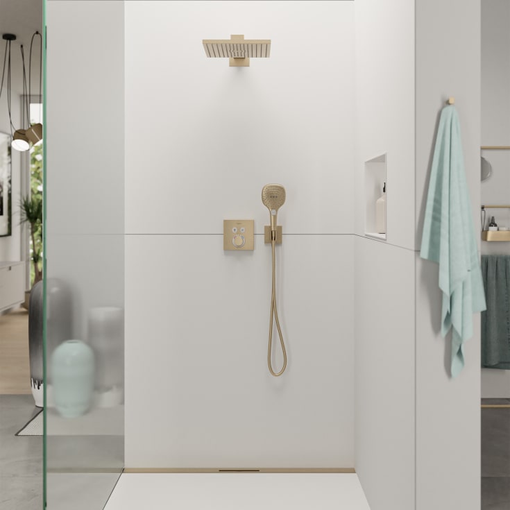 Hansgrohe FixFit E slangeuttak, børstet bronse