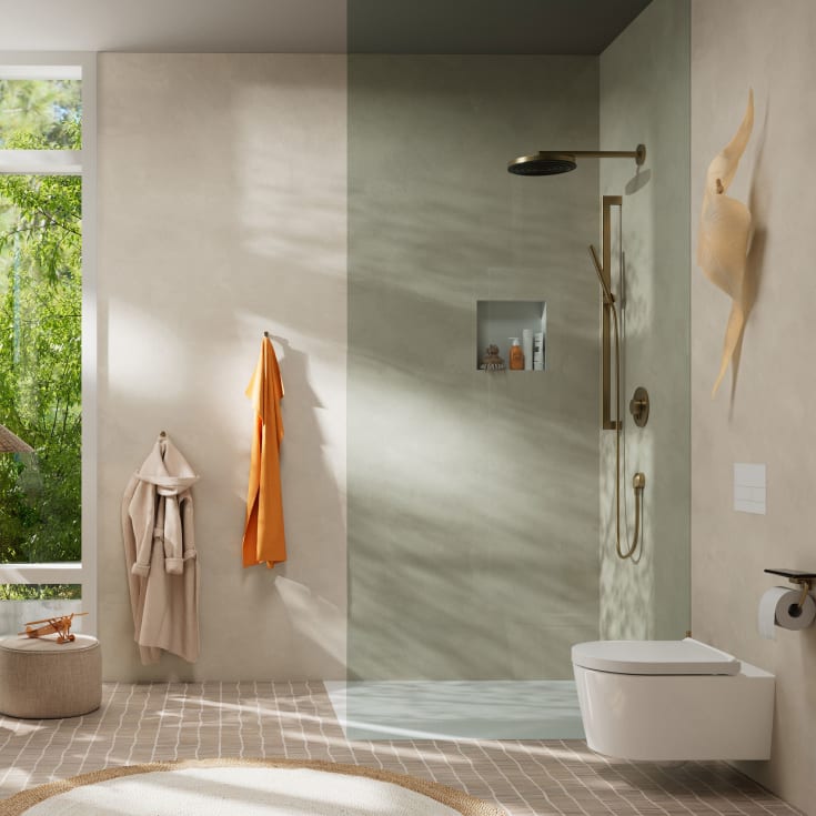 Hansgrohe brusearm, 39 cm, børstet bronze