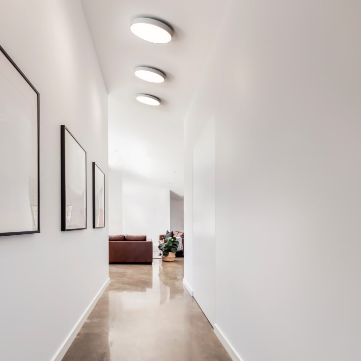 Antidark Luna C450 plafond, Ø45 cm, 3000K, hvid