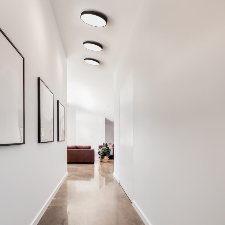 Antidark Luna C450 plafond, Ø45 cm, 2700K, sort