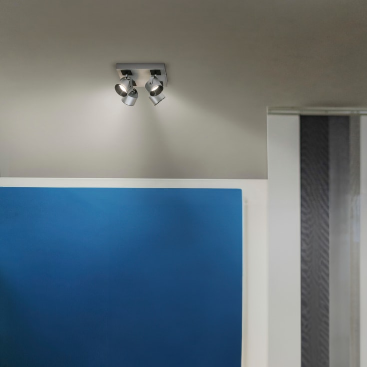 Ledvance Decor Jupitor spotlampe, 4 spotlights, sølv