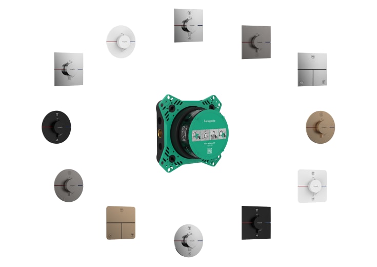 Hansgrohe ShowerSelect Comfort E brusearmatur, hvid