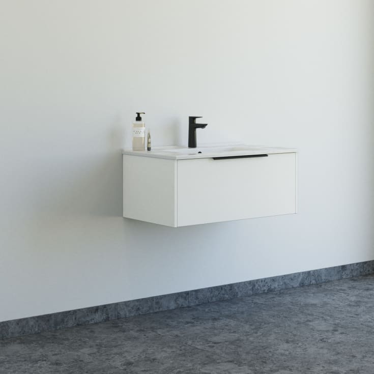 Dansani Mido+ Classic möbelpaket, 81x44 cm, matt vit