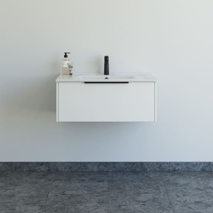 Dansani Mido+ Classic möbelpaket, 81x44 cm, matt vit