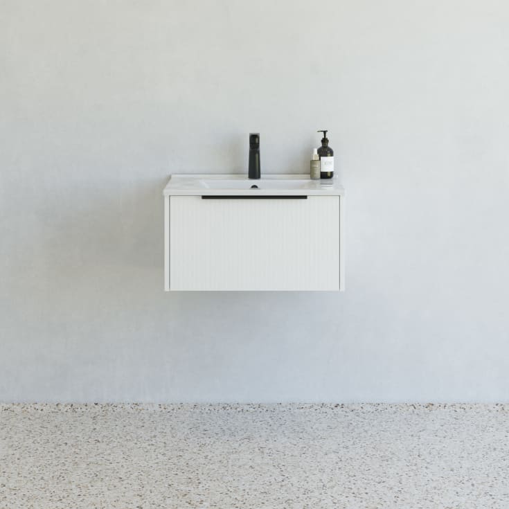 Dansani Mido+ Classic møbelpakke, 61x44 cm, stribet mat hvid