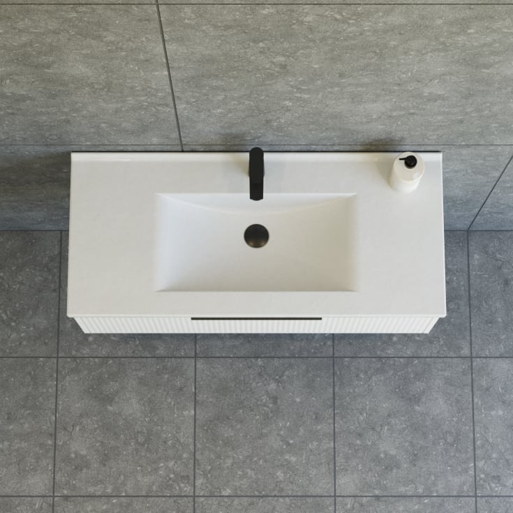 Dansani Mido+ Classic möbelpaket, 101x44 cm, randig matt vit
