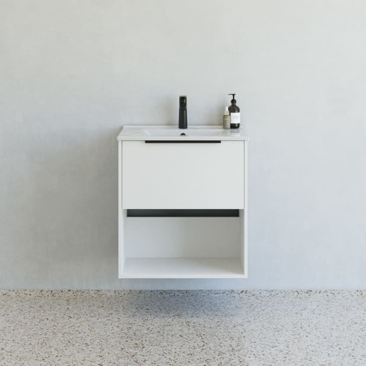 Dansani Mido+ Classic möbelpaket, 61x44 cm, matt vit