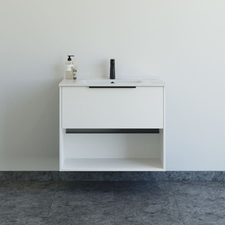 Dansani Mido+ Classic möbelpaket, 81x44 cm, matt vit