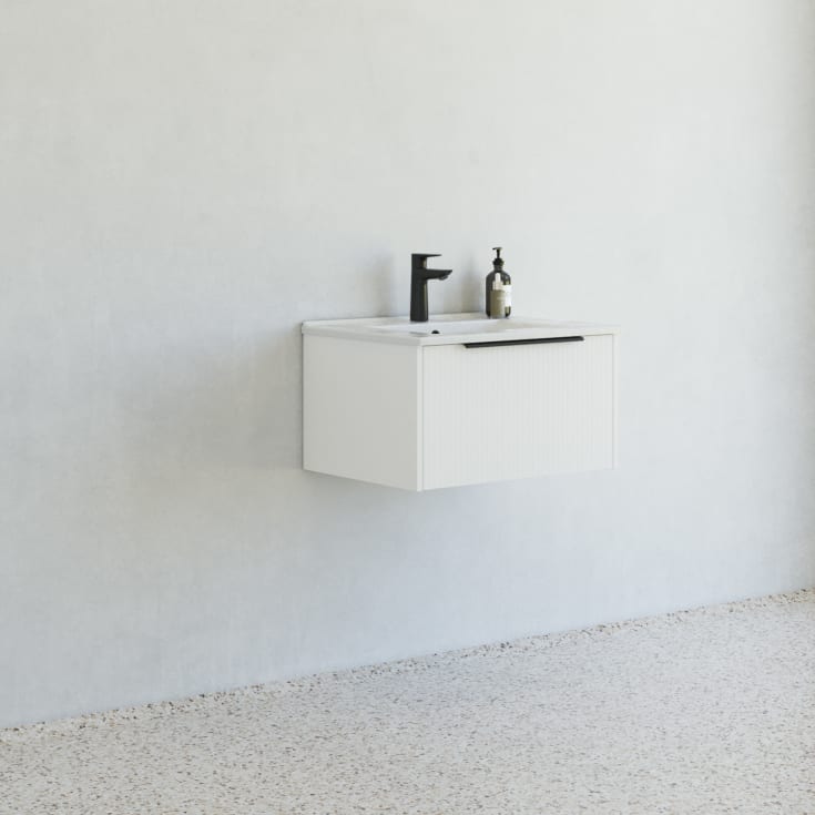 Dansani Mido+ Classic møbelpakke, 61x44 cm, stribet mat hvid
