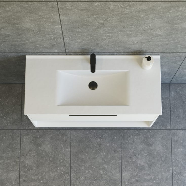 Dansani Mido+ Classic möbelpaket, 101x44 cm, matt vit