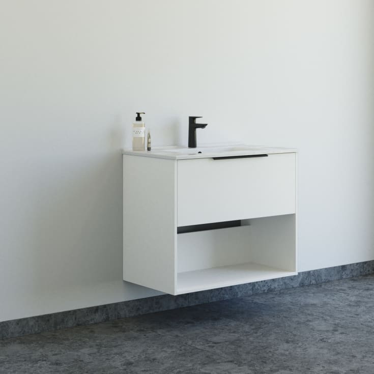 Dansani Mido+ Classic möbelpaket, 81x44 cm, matt vit