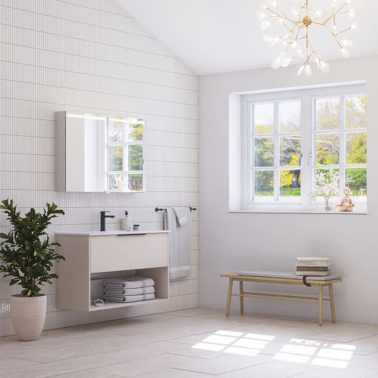 Dansani Mido+ Classic möbelpaket, 81x44 cm, randig matt beige