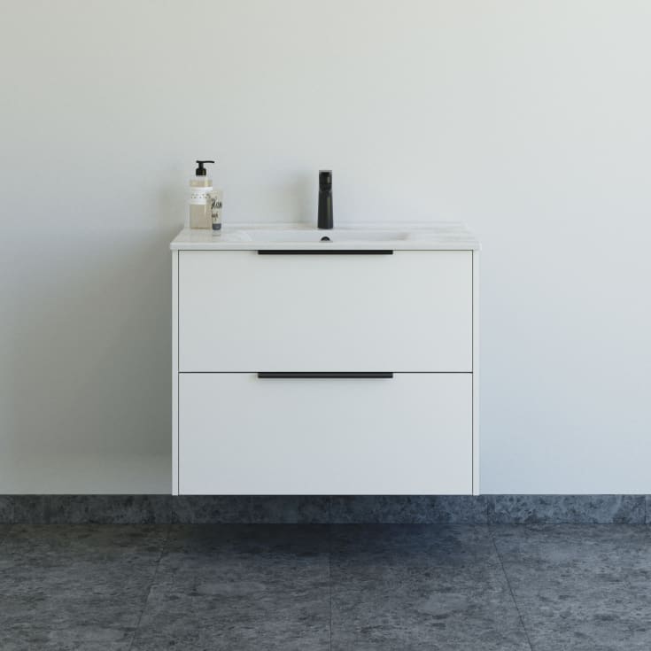 Dansani Mido+ Classic möbelpaket, 81x44 cm, matt vit