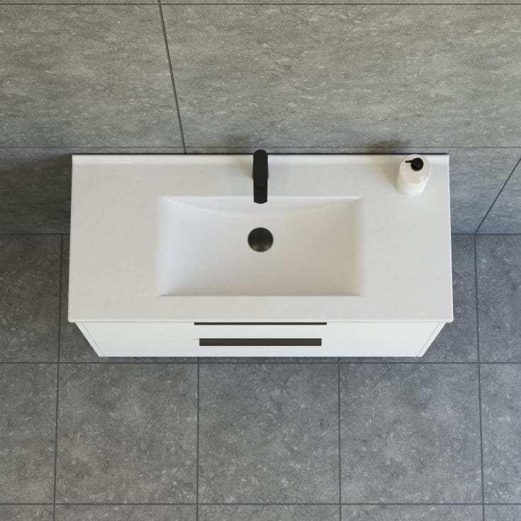 Dansani Mido+ Classic möbelpaket, 101x45,5 cm, matt vit
