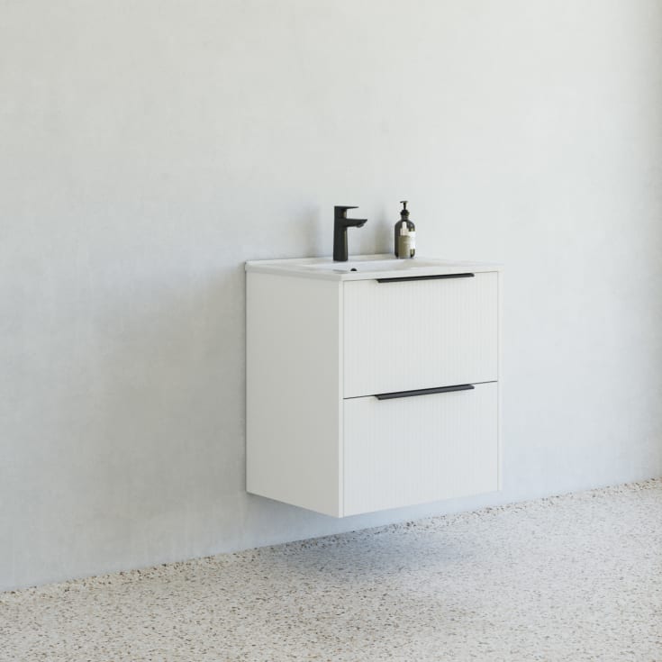 Dansani Mido+ Classic möbelpaket, 61x44 cm, randig matt vit