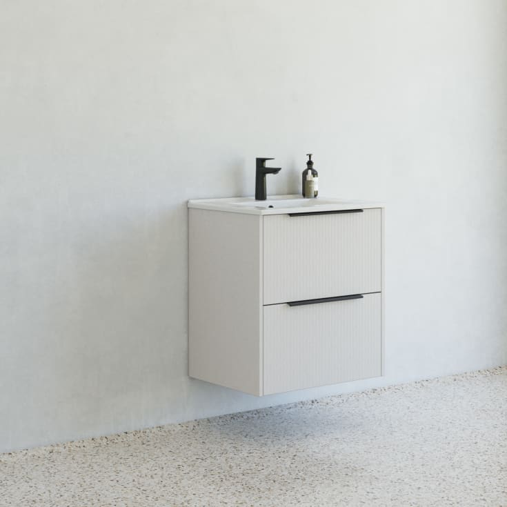 Dansani Mido+ Classic møbelpakke, 61x44 cm, stribet mat beige