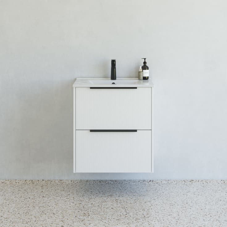 Dansani Mido+ Classic möbelpaket, 61x44 cm, randig matt vit