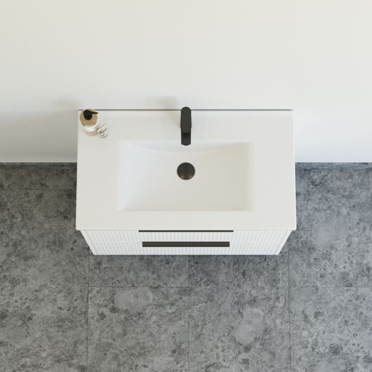 Dansani Mido+ Classic möbelpaket, 81x44 cm, randig matt vit