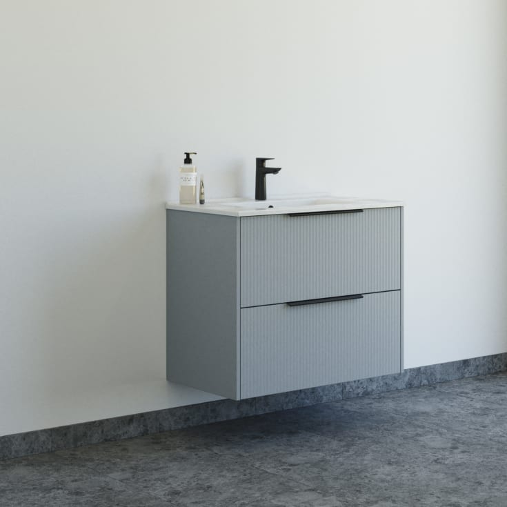 Dansani Mido+ Classic möbelpaket, 81x44 cm, randig matt ljusblÄ