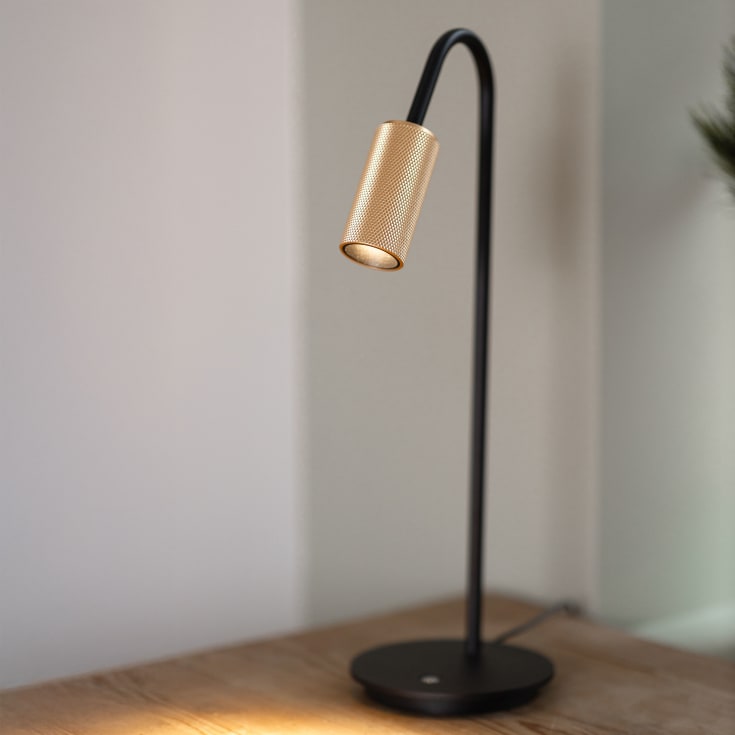 Antidark Decor T1 bordlampe, messing