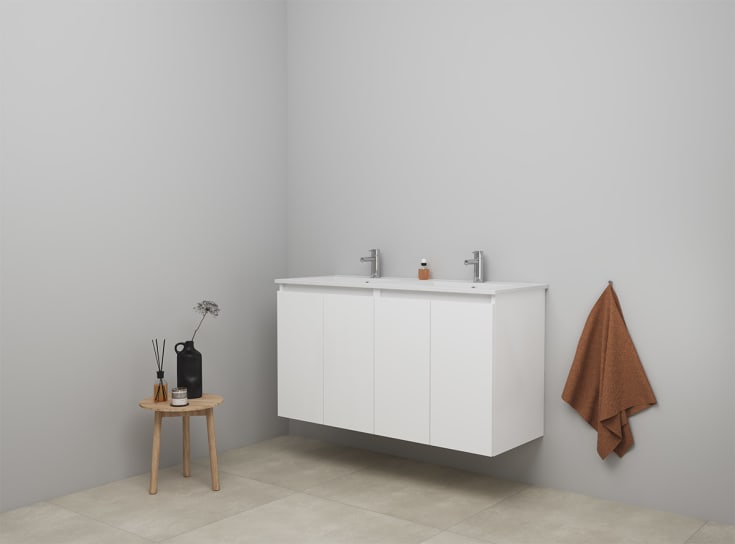 Sanibell Online møbelpakke, 121x46 cm, mat hvid