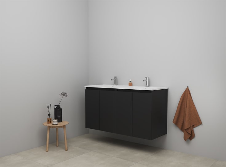 Sanibell Online møbelpakke, usamlet, 121x46 cm, mat sort