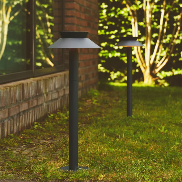 Nordlux Justina trädgårdslampa solcell, antracit