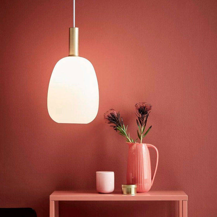Nordlux Alton pendellampe, opal, Ø23 cm