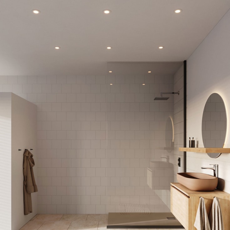 Nordlux Leonis Bath indbygningsspot, hvid