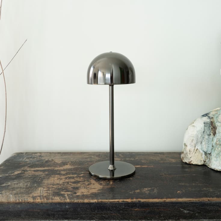 Sirius Tim genopladelig bordlampe, sort nikkel, 30 cm