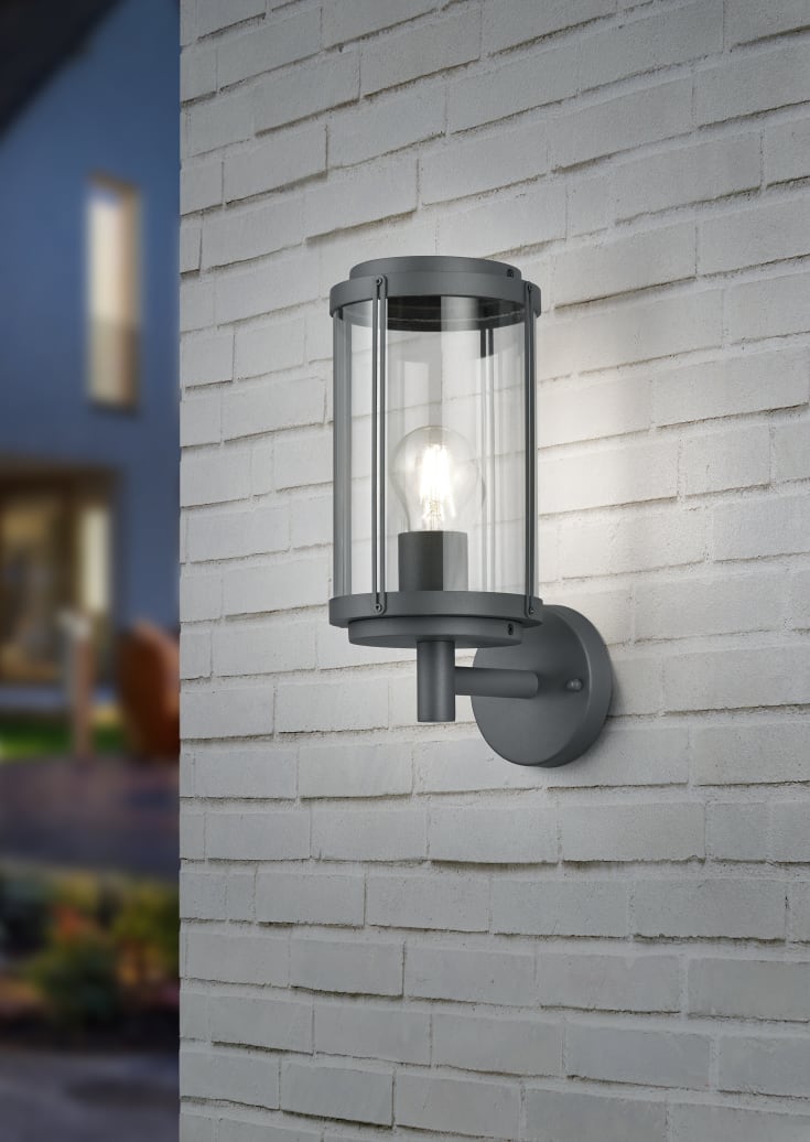 Trio Lighting Tanaro utelys vegg, antrasitt