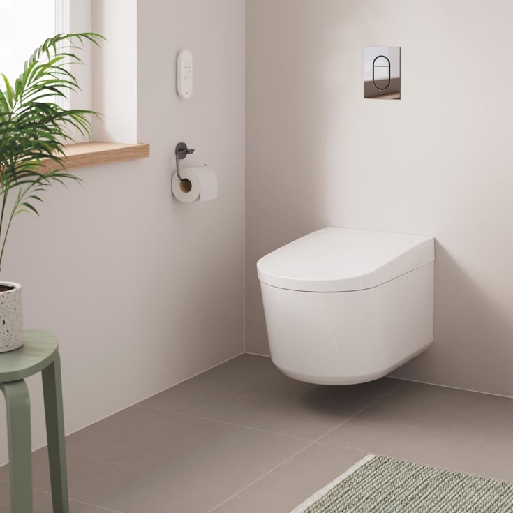Grohe Sensia Basic duschtoalett, utan spolkant, antibakteriell, vit