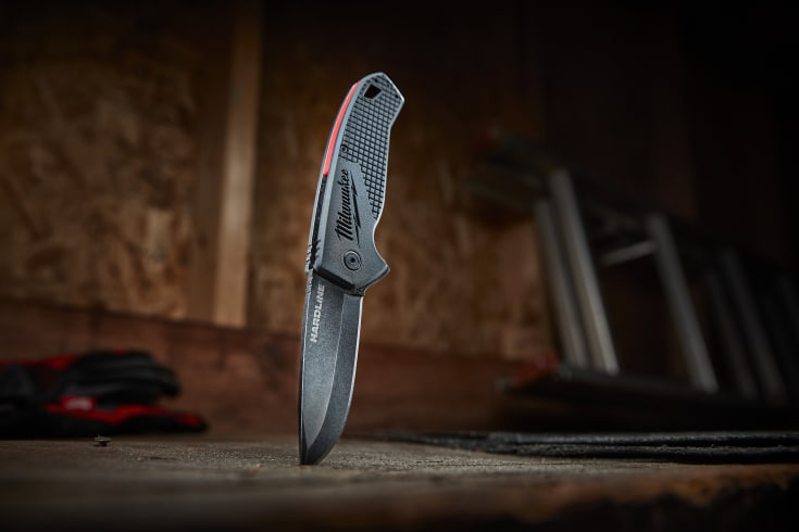 Milwaukee Hardline foldekniv, glat klinge