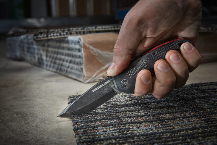 Milwaukee Hardline foldekniv, glat klinge