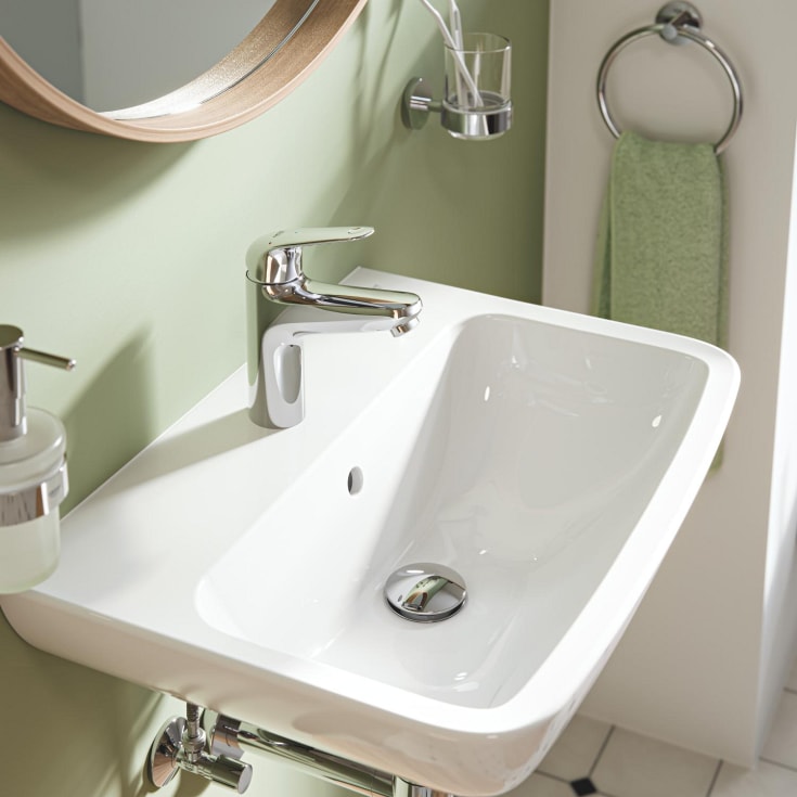 Grohe Swift tvättställsblandare, kallstart, krom