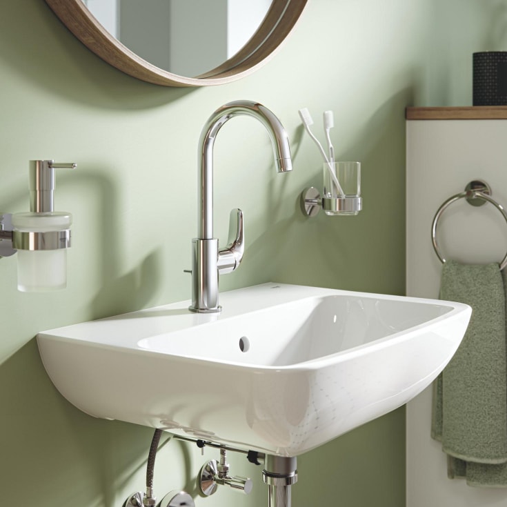Grohe Swift tvättställsblandare, kallstart, krom