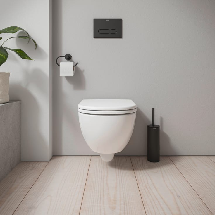 Duravit D-Code Compact vegghengt toalett, uten skyllekant, hvit