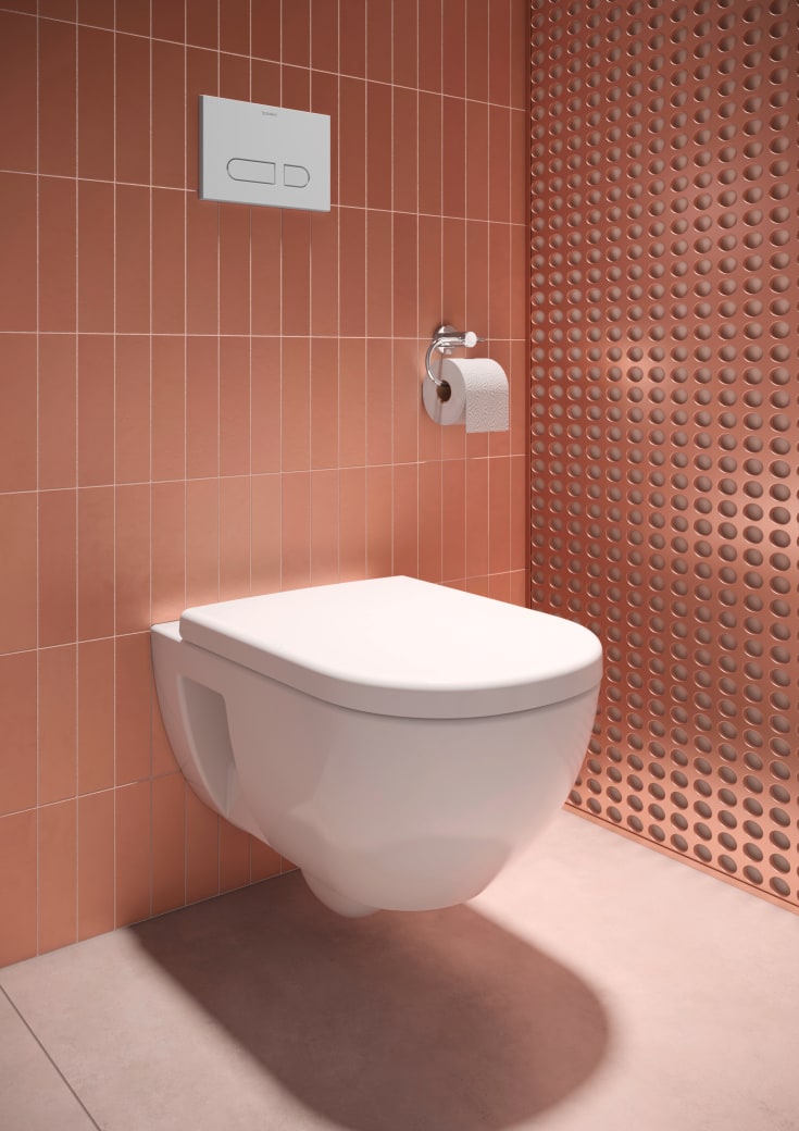 Duravit D-Code toalettsete, soft close, avtagbar, hvit