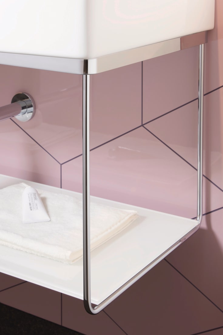 Duravit DuraSquare glashylla, 970x8 mm, vit