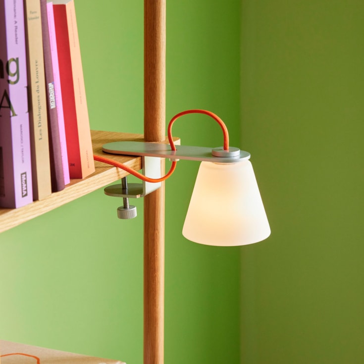 Hübsch Lure klemmelampe, sølv
