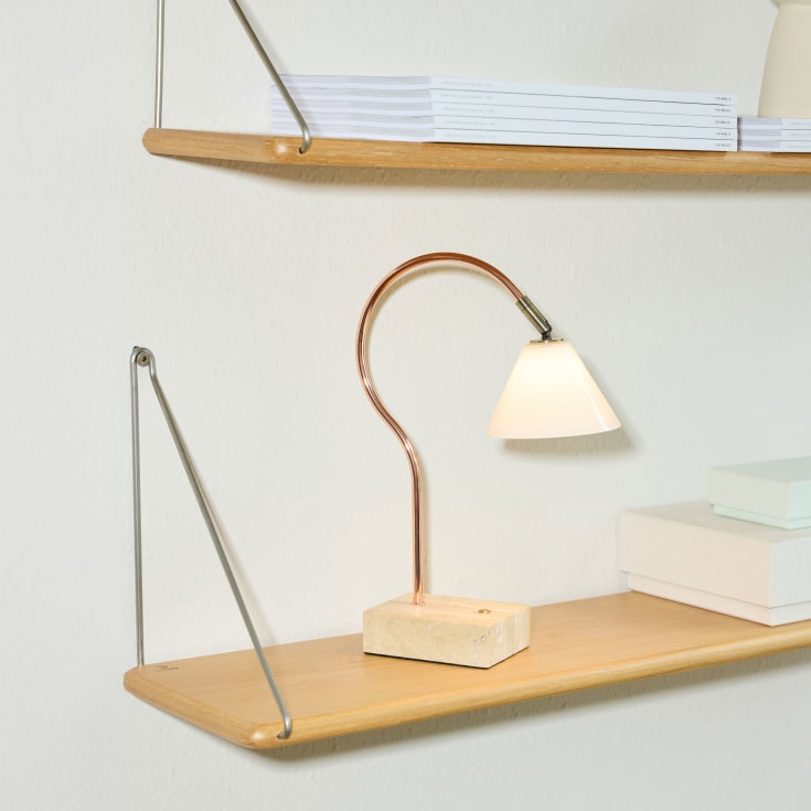 Halo Design Question uppladningsbar bordslampa, koppar/mässing