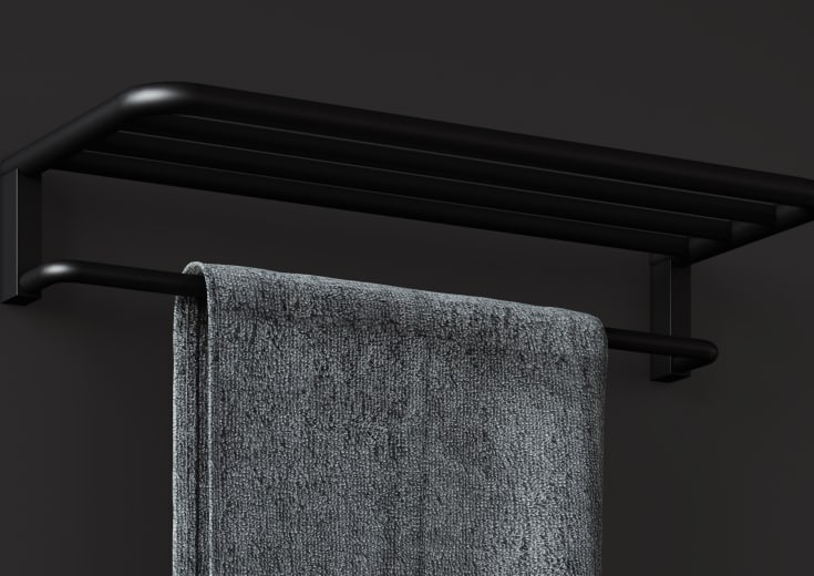 Laufen Nixie hylla, 60x25 cm, matt svart