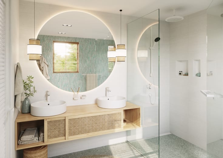 Hansgrohe Pulsify Select S Relaxation brusesæt, vandbesparende, mat hvid
