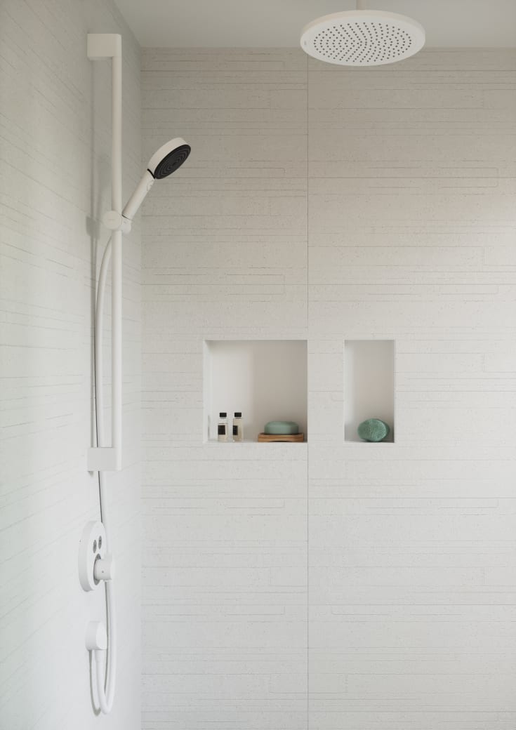 Hansgrohe Pulsify Select S Relaxation brusesæt, vandbesparende, mat hvid