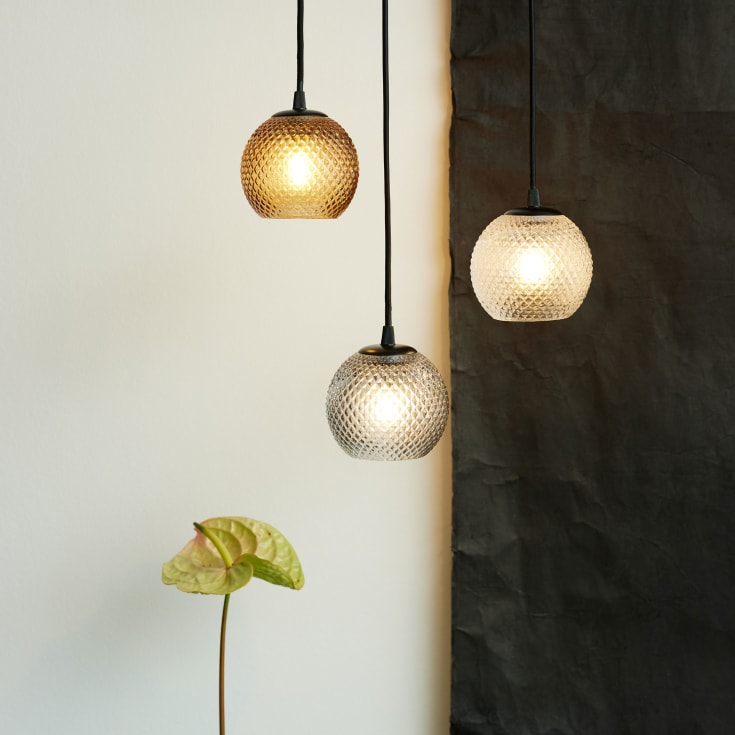 Halo Design Nobb pendellampa, rökfärgad, Ø12 cm